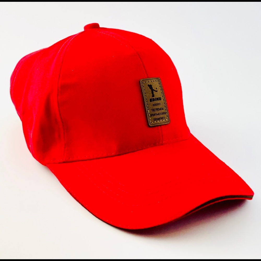 New Cap with leather patch detail